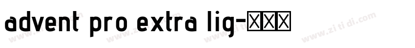 advent pro extra lig字体转换
